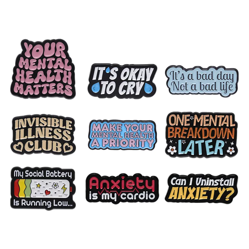 Jewelry Making Quotes - Broche con cita de ansiedad, Pin