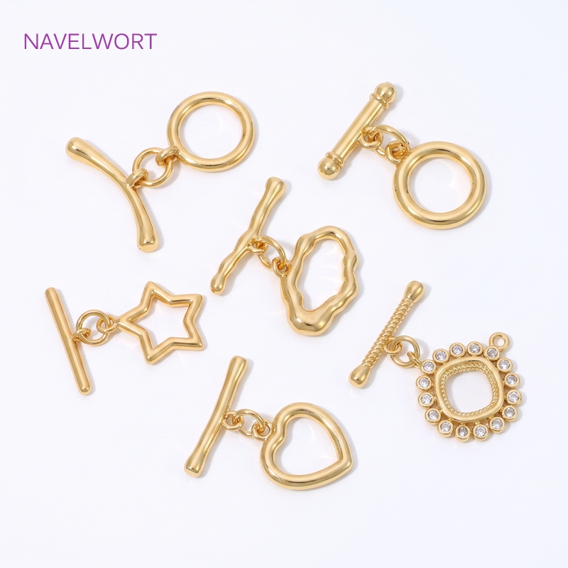 Toggle Clasp Gold - Conectores de cierre de palanca de
