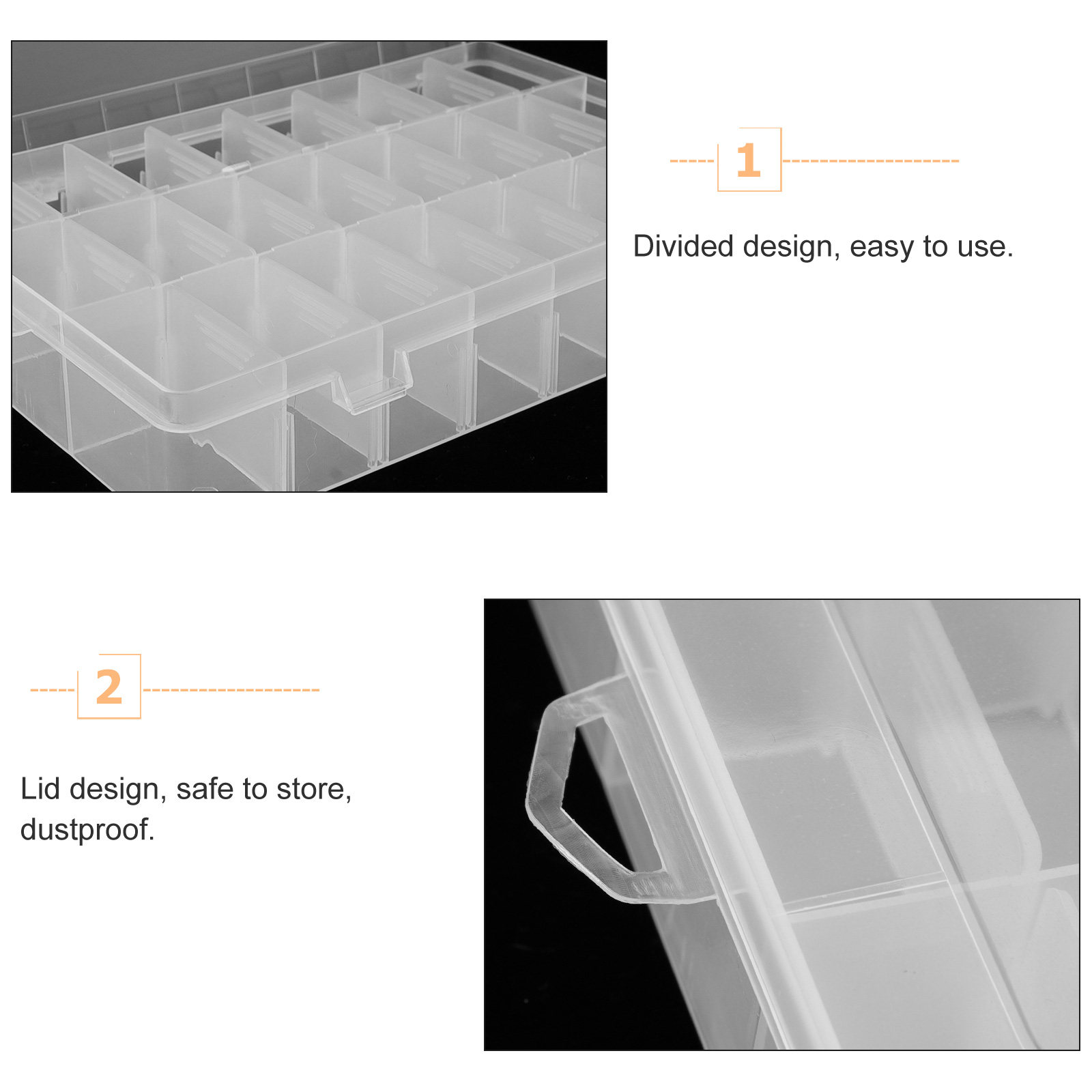 Jewelry Making Organizer - Contenedor organizador de plástico con rejilla