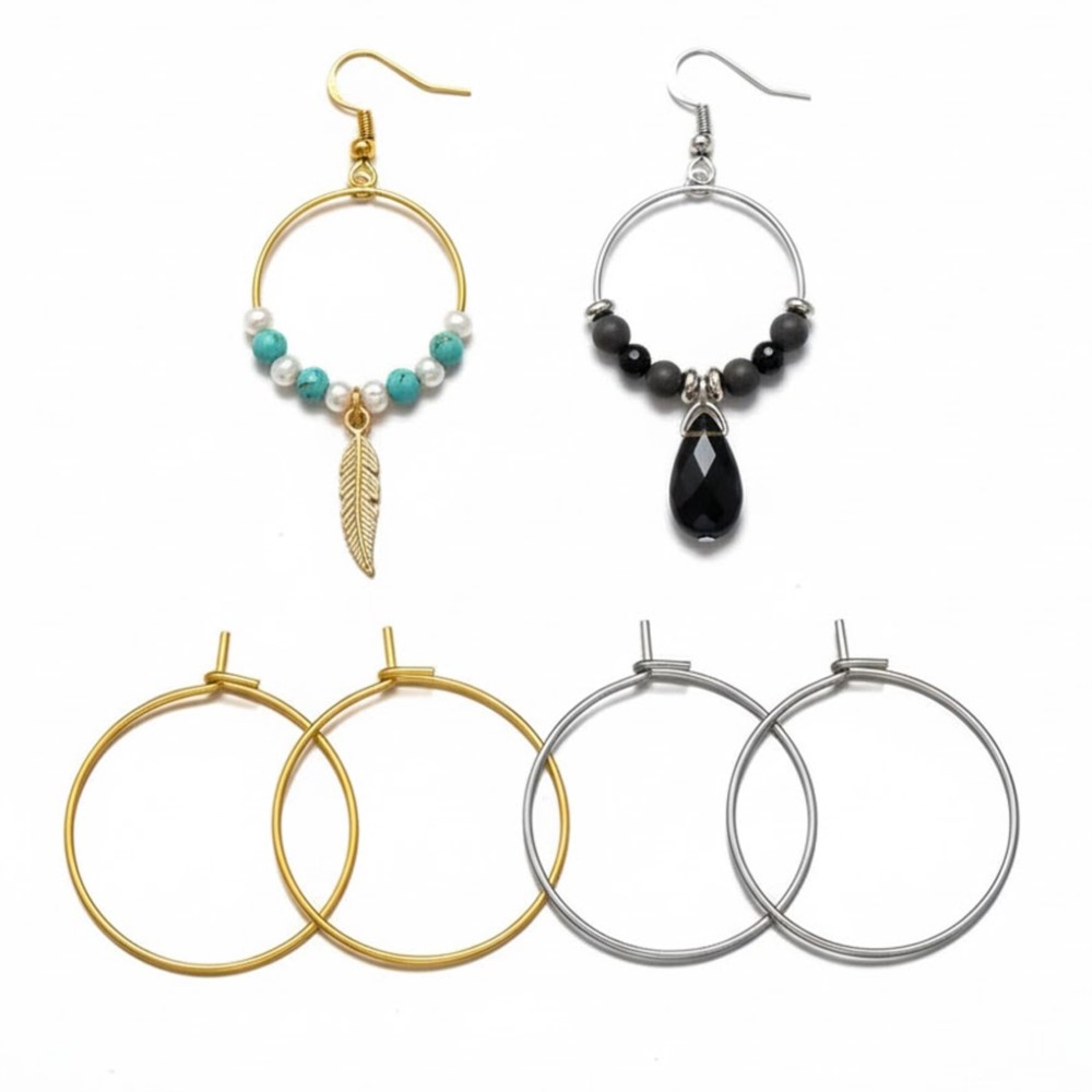 Jewelry Making Wire - 50 Piezas de Aros de Acero