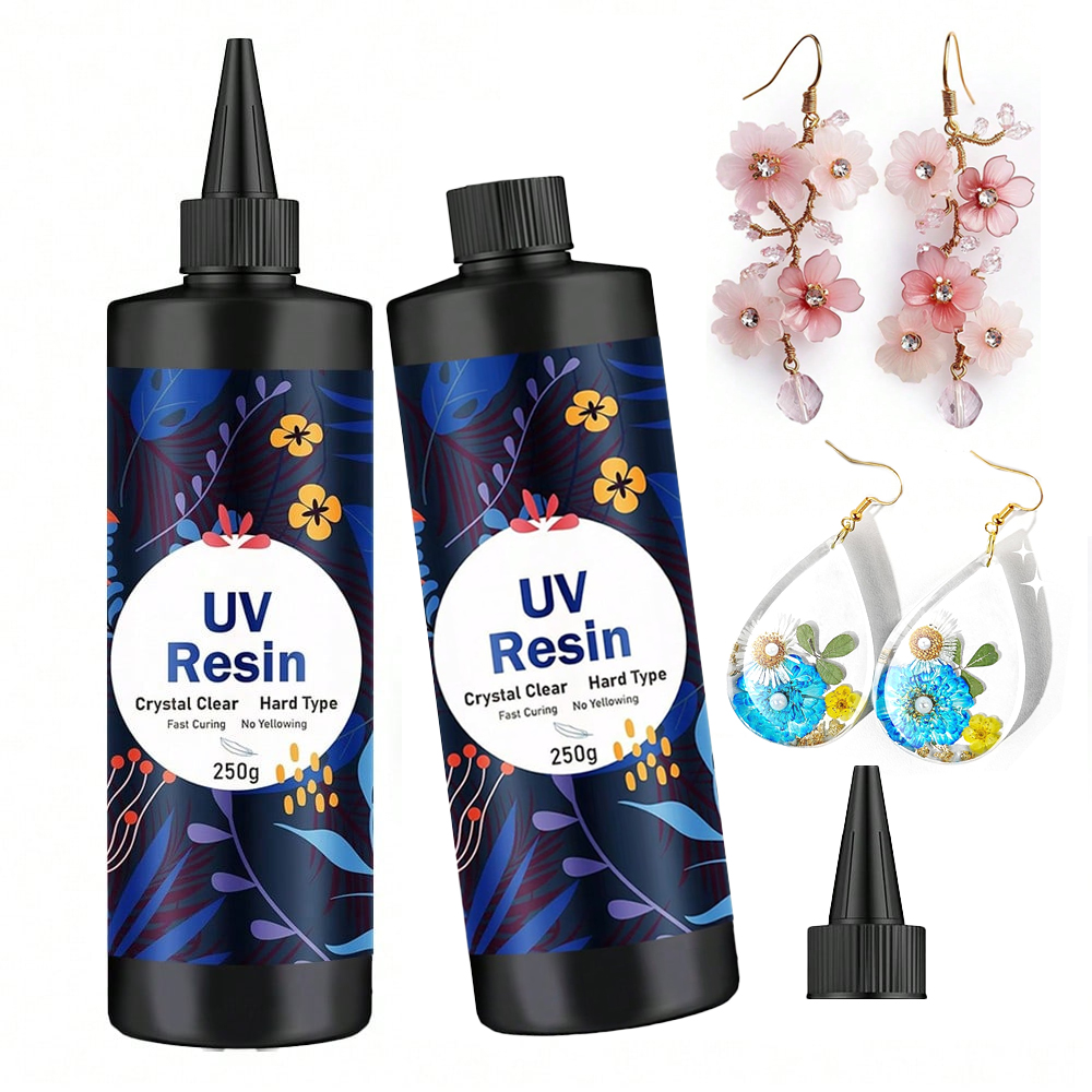 Jewelry Making Uv Resin Kit - Resina UV Transparente de 250g/500g, Kit