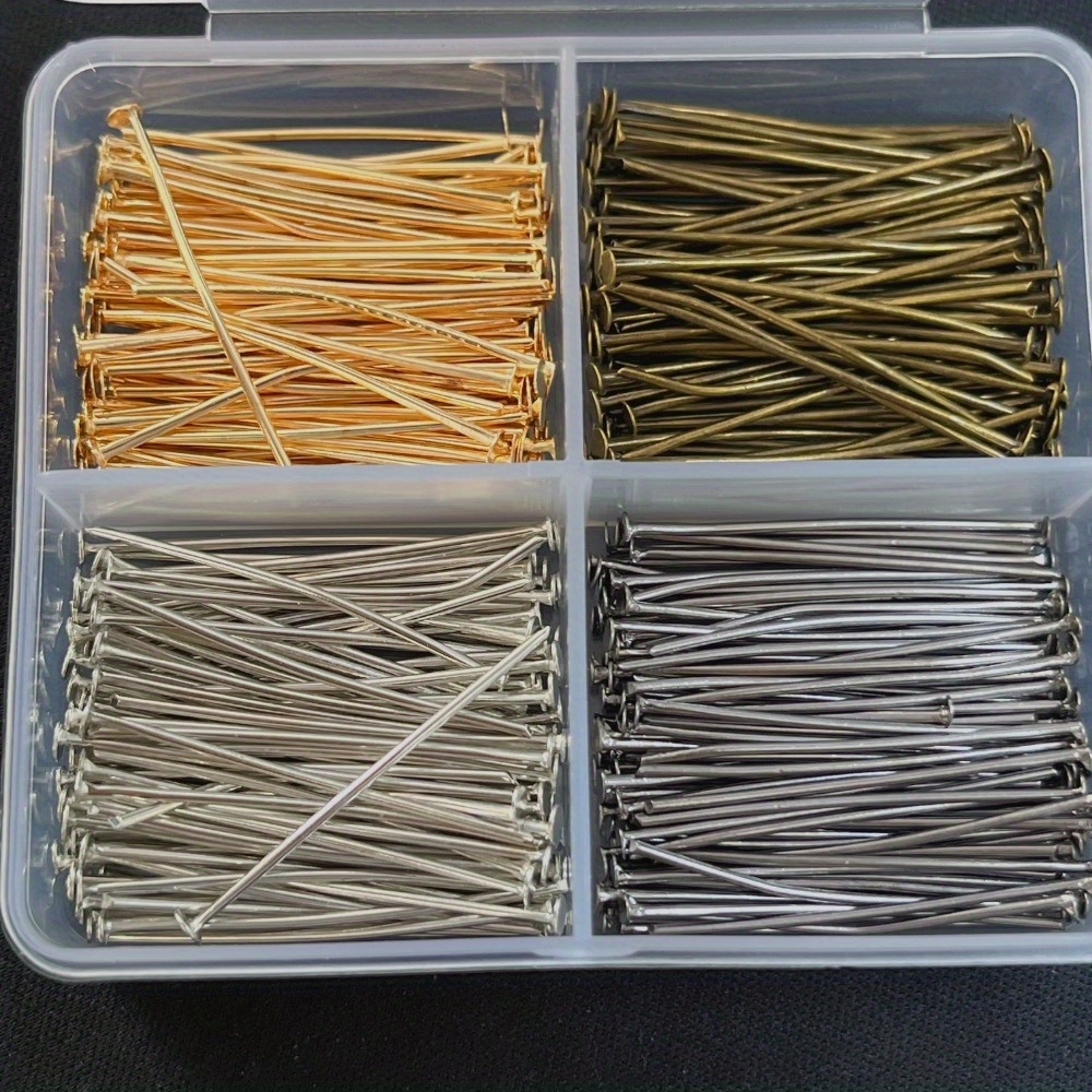 Jewelry Making Organizer Box - 400 Piezas de Alfileres de Cabeza