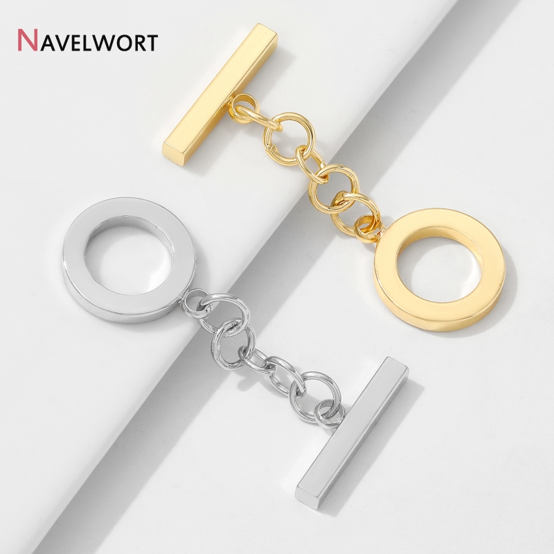 Toggle Clasp Gold - Cierres Redondos de Metal Chapado en