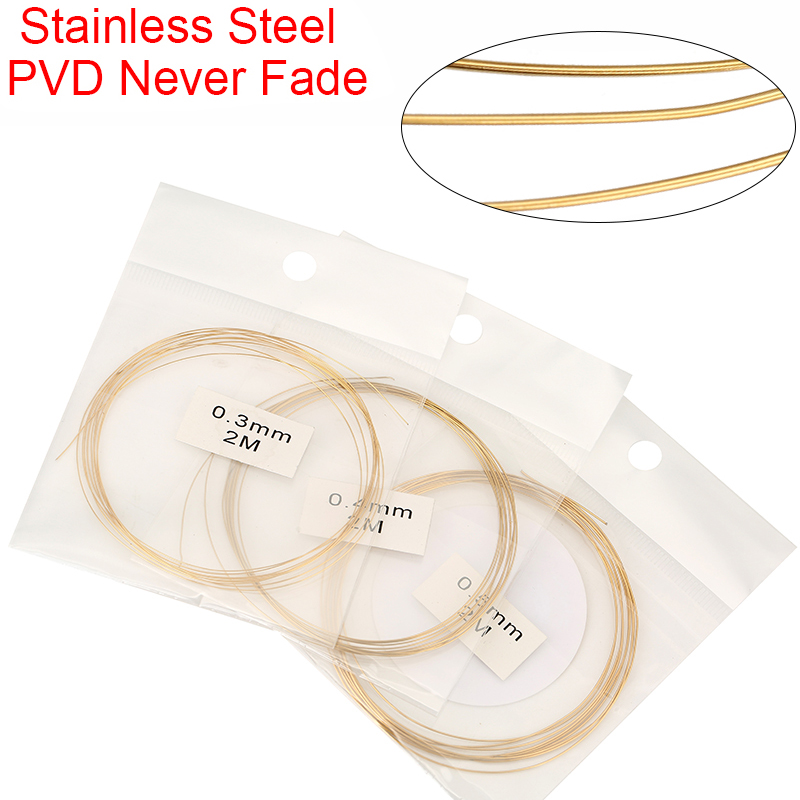 Jewelry Making Yarn - 2 metros de acero inoxidable 0,3