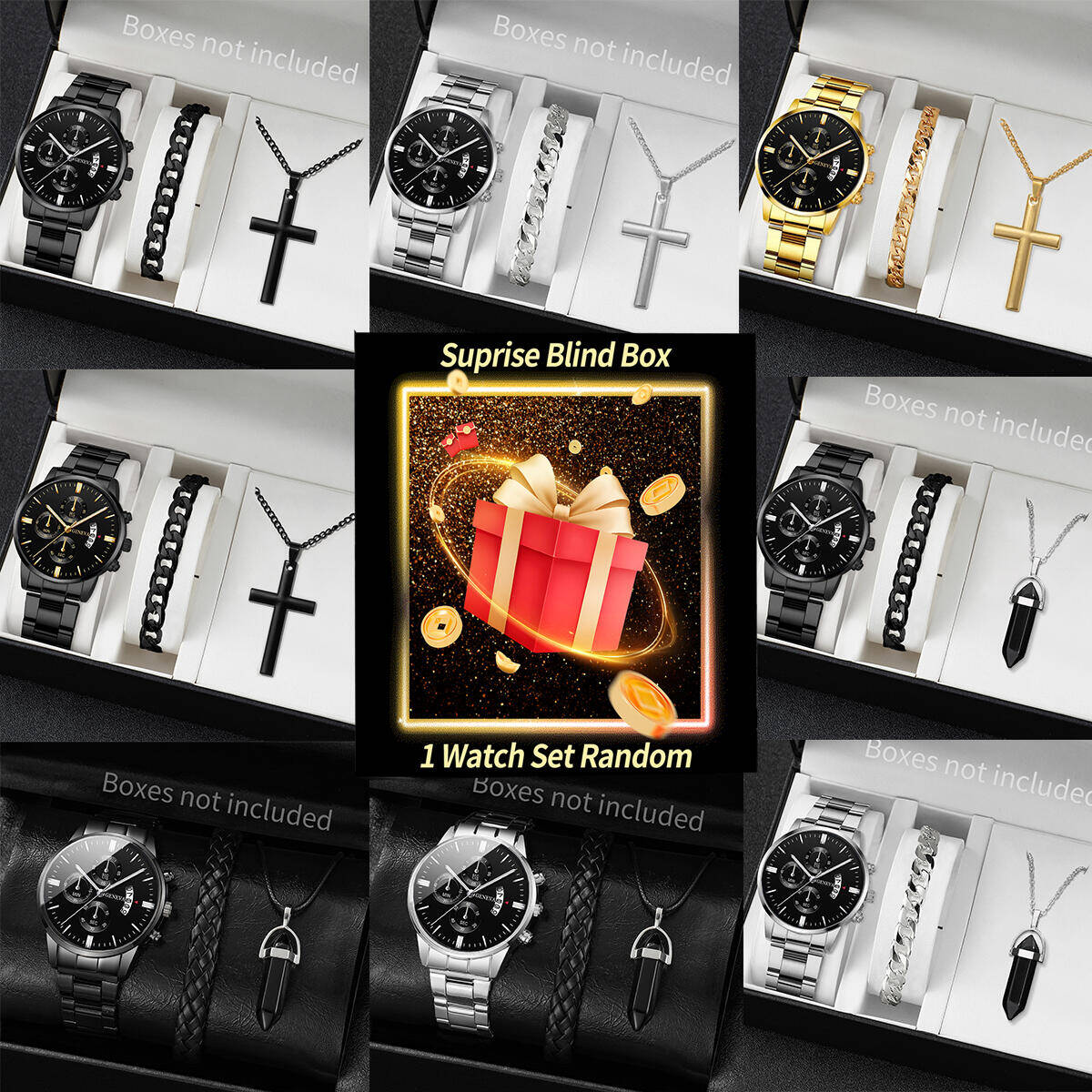 Jewelry Making Kit - Caja ciega de Reloj misterioso sorpresa-3PCS/Set,