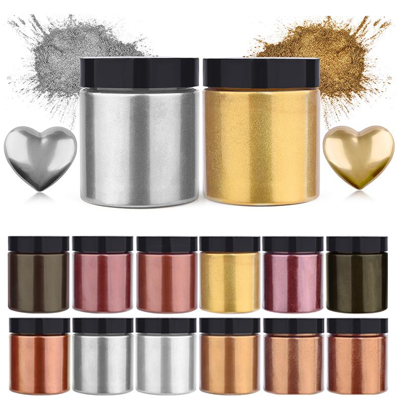 Jewelry Making Uv Resin Kit - 50g brillo metálico oro plata Color
