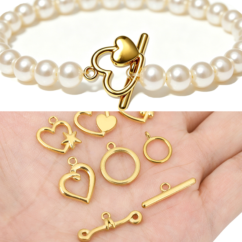Toggle Clasp Gold - 5 juegos de cierres OT de