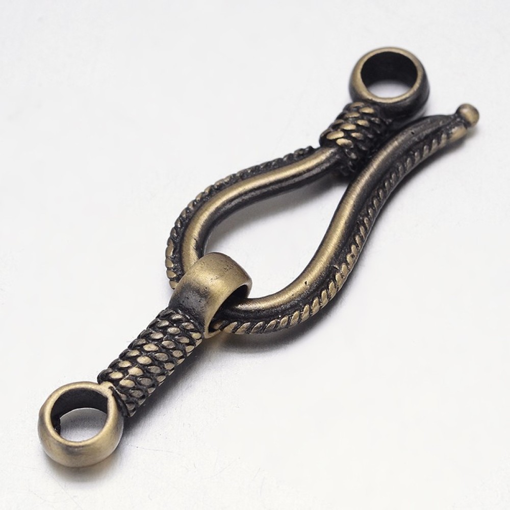 Toggle Clasp Gold - Gancho de latón chapado en estante