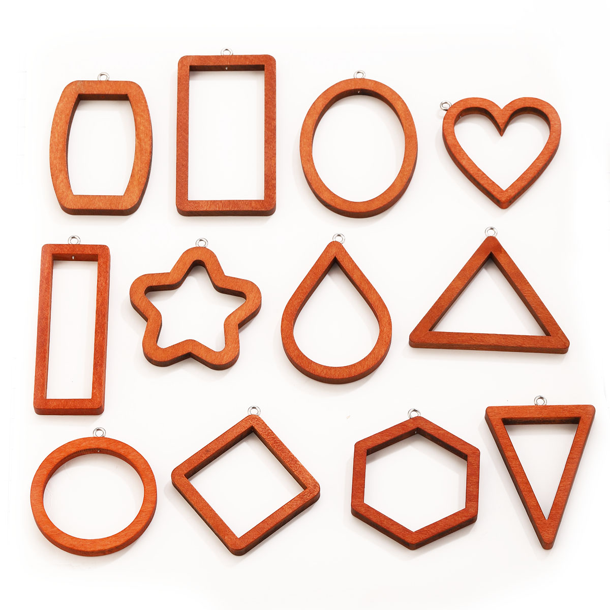 Jewelry Making With Resin - 10PCS Dijes Geométricos de Madera Triangulares