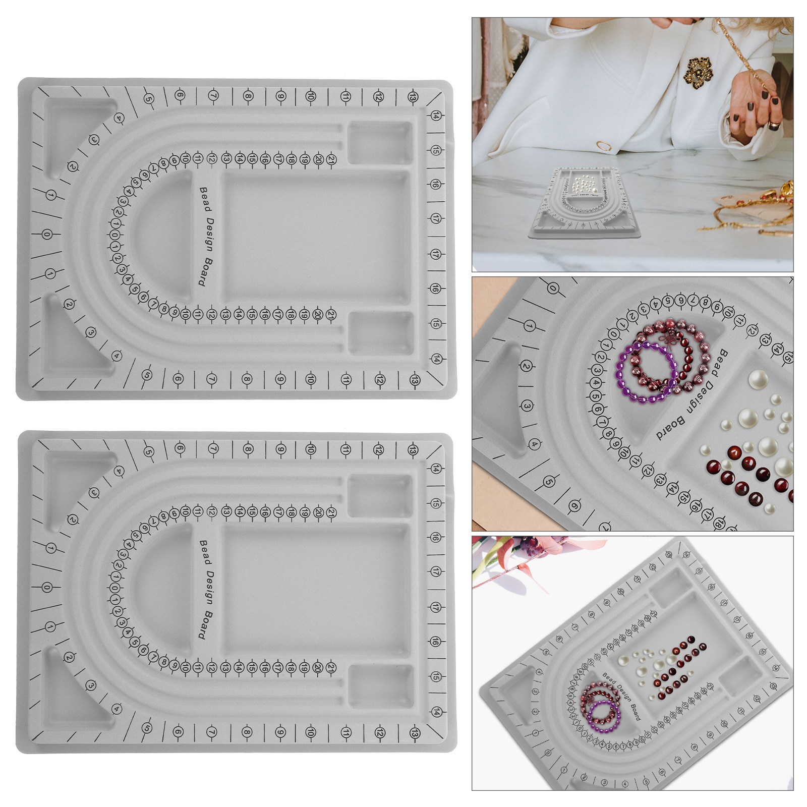 Jewelry Making Organizer - 2 Tableros de Diseño para Abalorios,