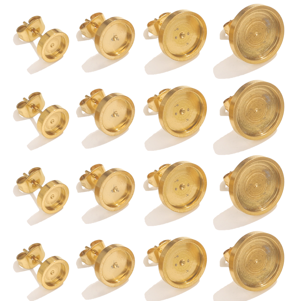 Jewelry Making With Resin - 10 Uds. De pendientes dorados de