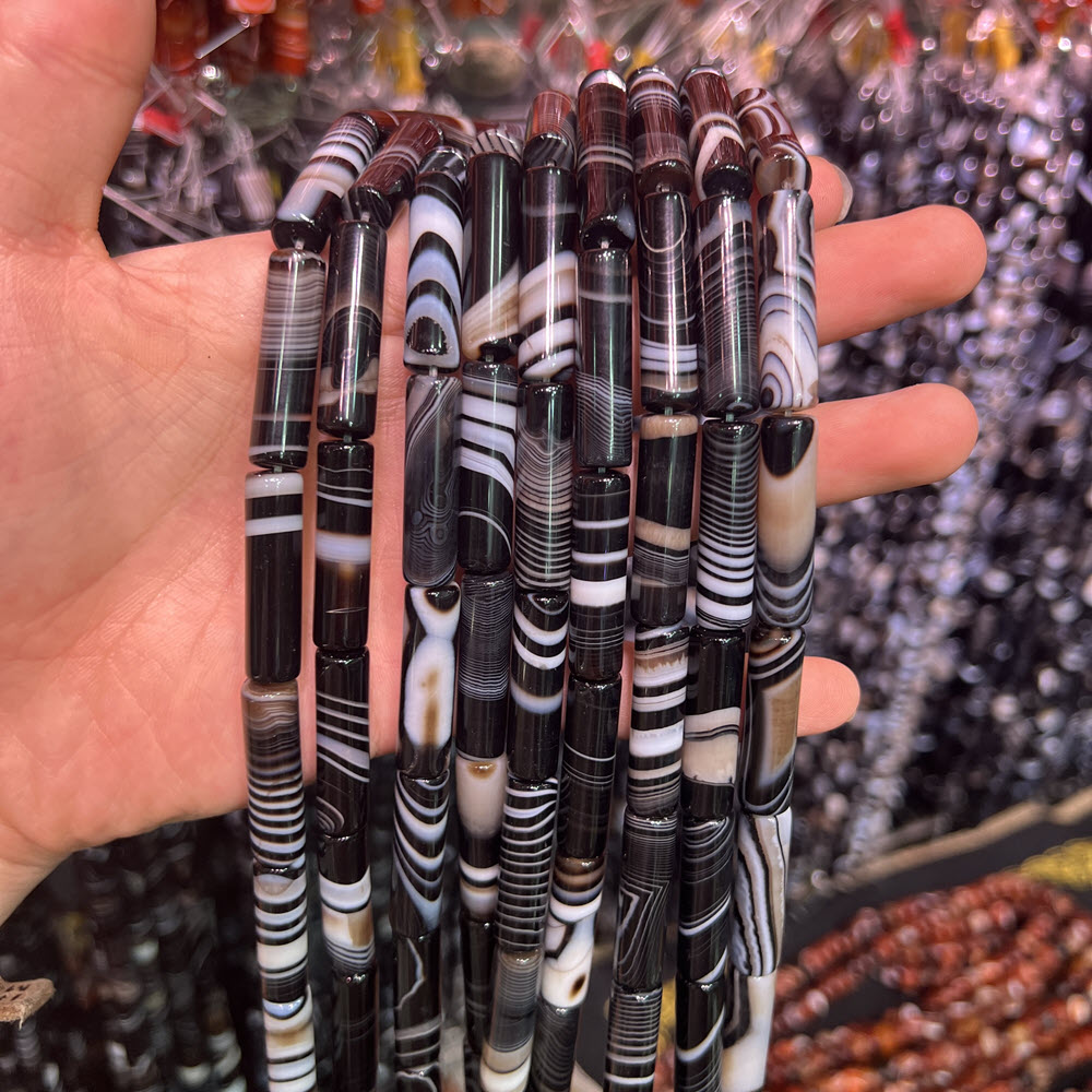 Piedra natural de ágata negra, - Jewelry Making Store reseña y precio