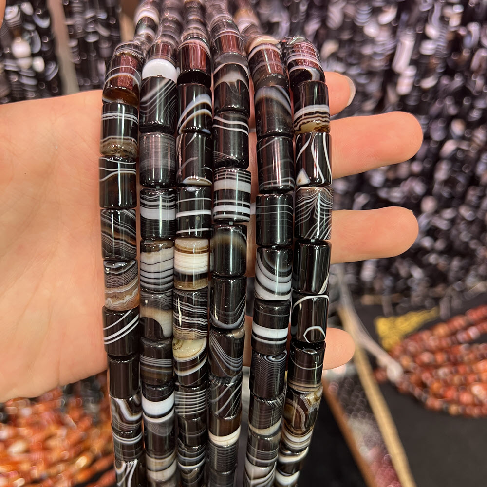 Piedra natural de ágata negra, - Jewelry Making Store reseña y precio