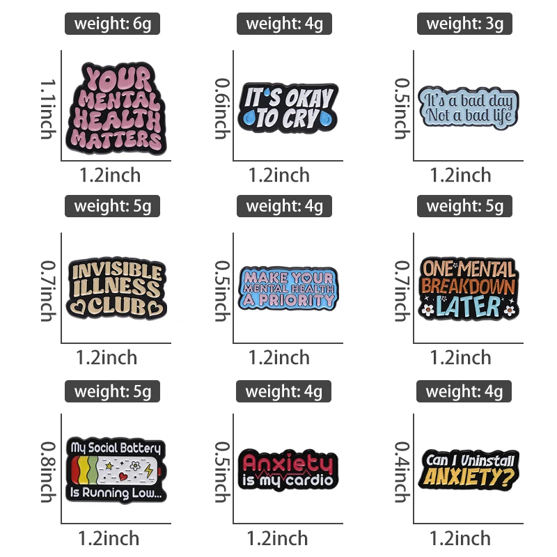 Broche con cita de ansiedad, P - Jewelry Making Quotes reseña y precio