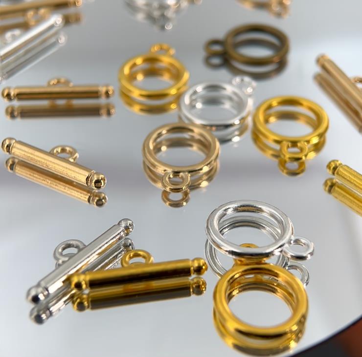 10 Sets/lote de Conectores Met - Toggle Clasp Gold reseña y precio