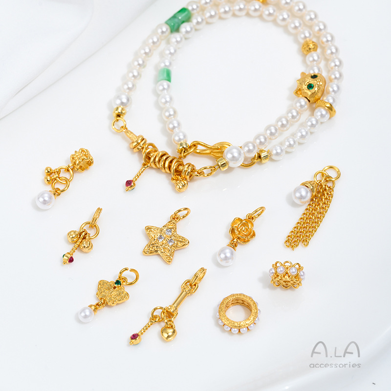 Abalorios de perlas de oro de  - Jewelry Making Vietnam reseña y precio