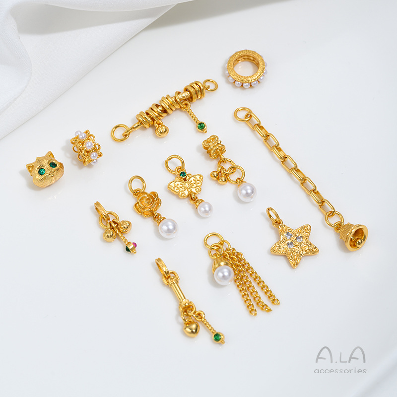 Abalorios de perlas de oro de  - Jewelry Making Vietnam reseña y precio