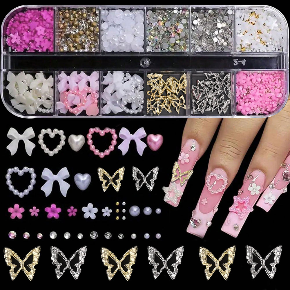 12 rejillas, lazo rosa y blanc - Crystal Bead Mix reseña y precio
