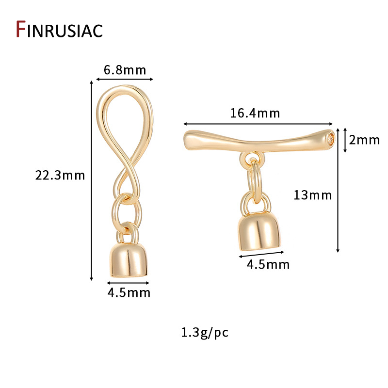 Cierres de palanca OT con símb - Toggle Clasp Gold reseña y precio