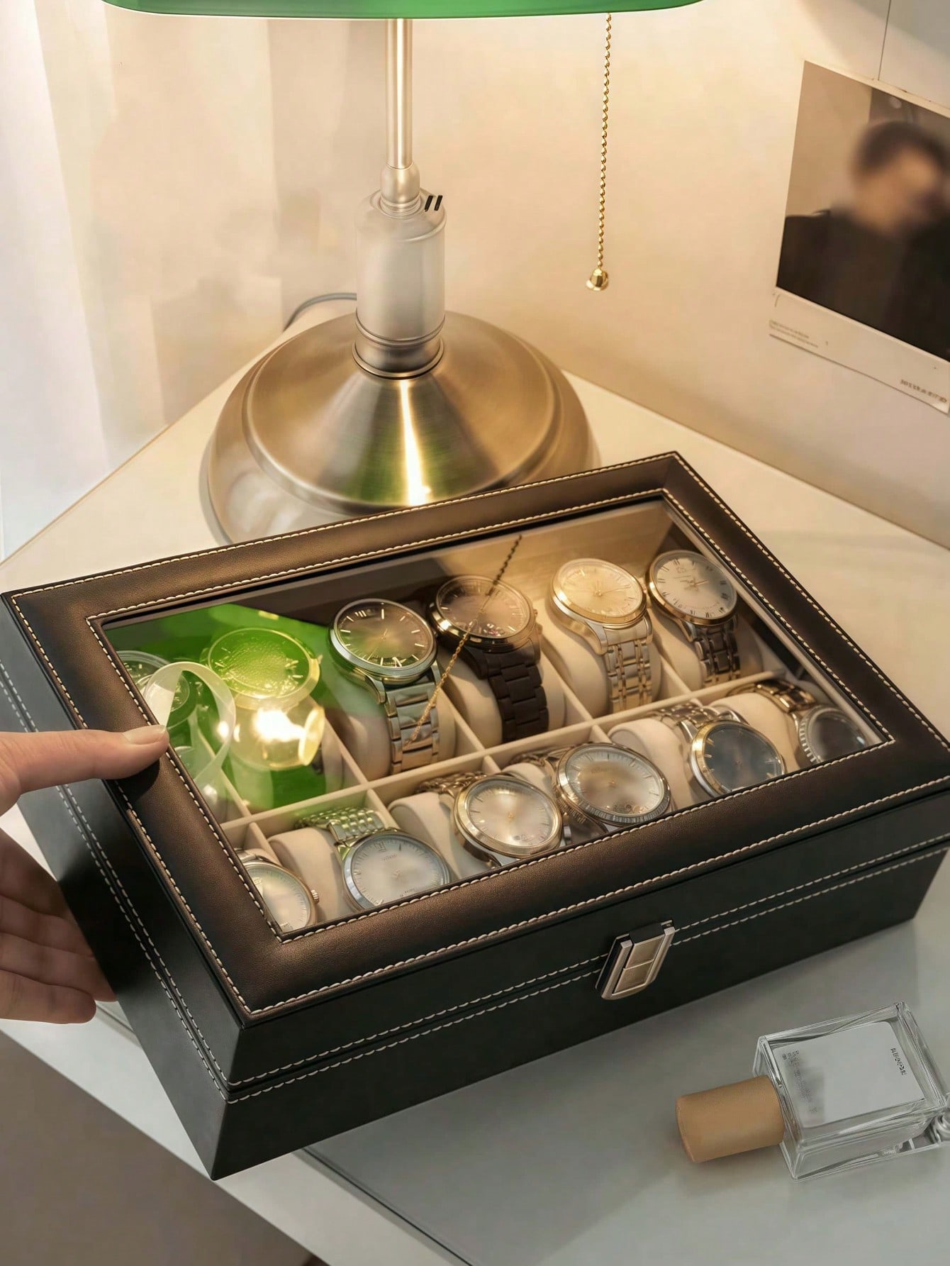 Caja de Relojes de Cuero con C - Jewelry Making Organizer Box reseña y precio