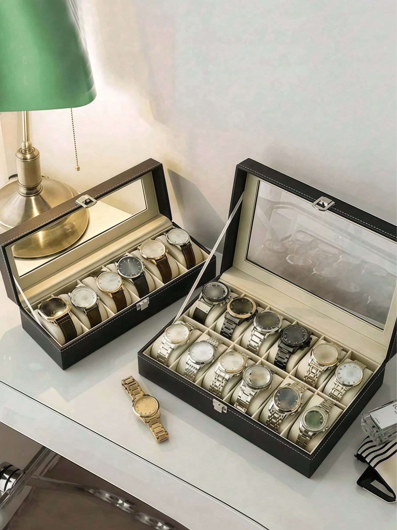 Caja de Relojes de Cuero con C - Jewelry Making Organizer Box reseña y precio