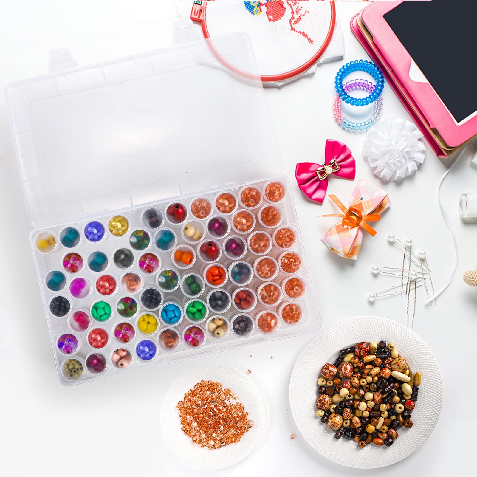 Caja de Almacenamiento de Plás - Jewelry Making Organizer Box reseña y precio