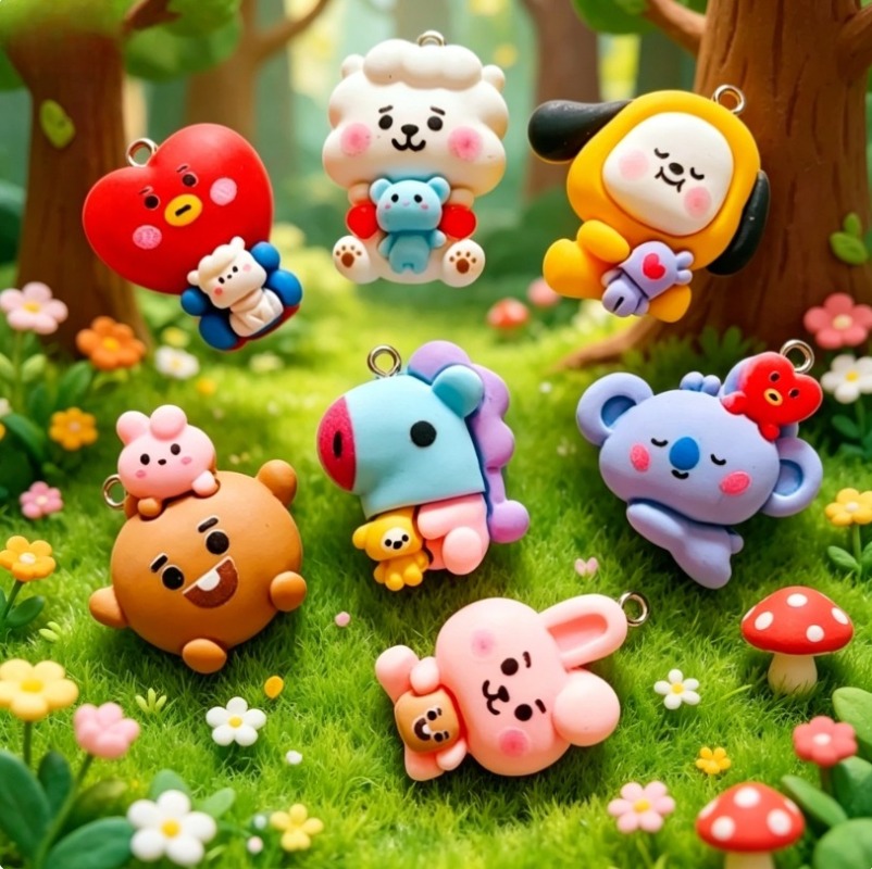 7 piezas de dijes de resina BT - Jewelry Making Factory reseña y precio