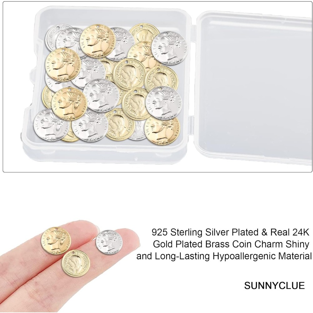 32 Uds. De dijes de monedas de - Jewelry Making Victoria reseña y precio