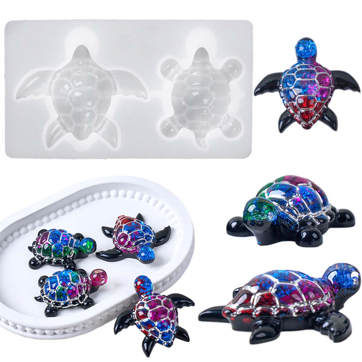 LLavero de tortuga marina 3D,  - Jewelry Making Uv Resin Kit reseña y precio